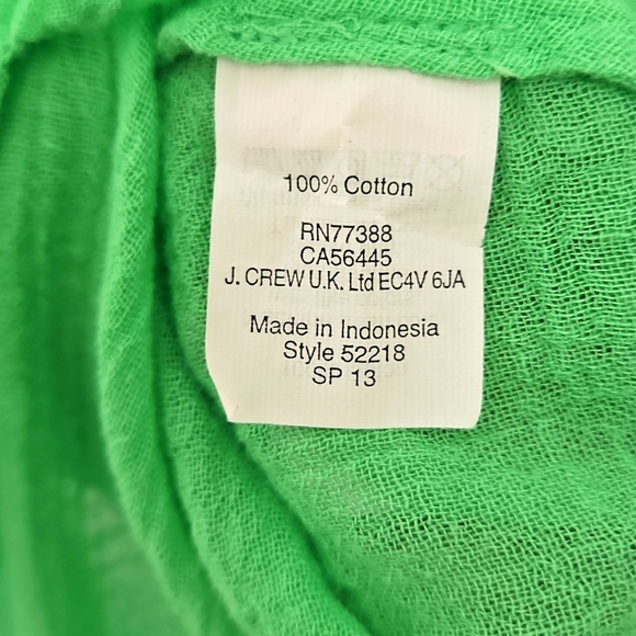 J.Crew Whisper Gauze Green Beach Swim Tunic Cover up, XS - Picture 6 of 9